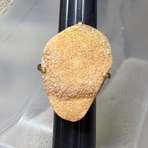 Jan Michaels San Francisco Statement Ring. Druzy stone. Adjustable. Size 6.5 +